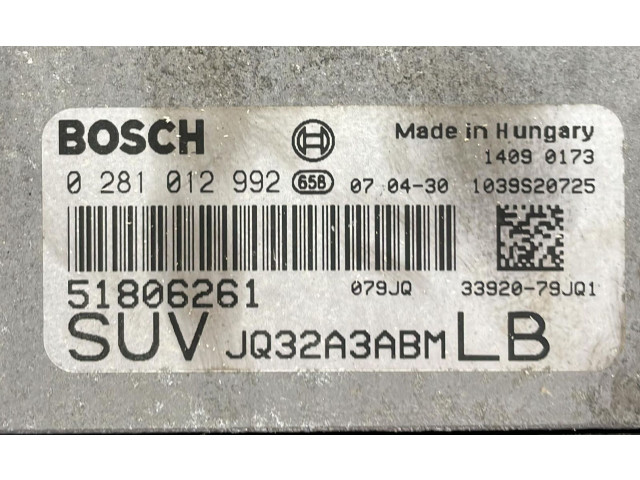 Řídící jednotka    Fiat Sedici 2007