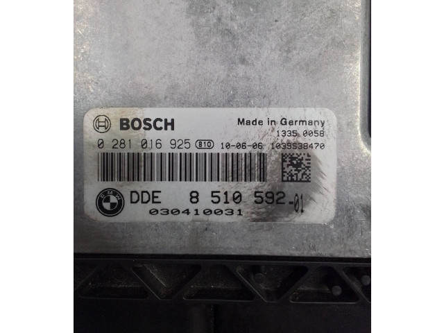 Řídící jednotka 8510592, 0281016925   BMW 1 E82 E88 2010