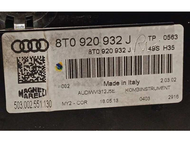 Спидометр (приборный щиток) 8T0920932J   Audi A5 Sportback 8TA 2013