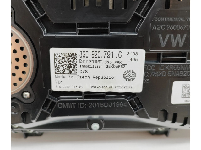Přístrojová deska  Volkswagen Arteon 2017 3G0920791C, A2C1227640001  