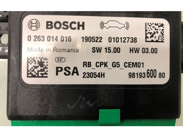 Vstřikovač 9819360080, 0263014016   Opel Grandland X    F12XHT(EB2ADTS) 