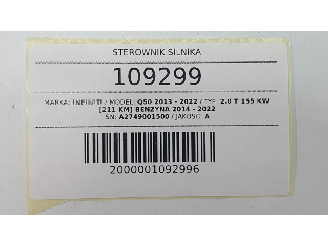 Řídící jednotka A2749001500   Infiniti Q50 2015