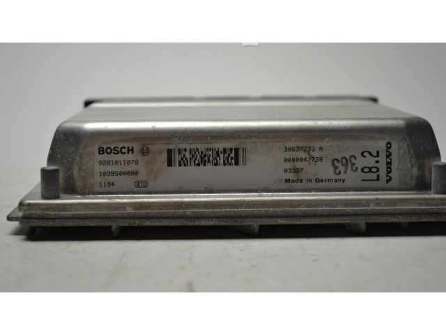 Řídící jednotka 30637733A, 0281011078   Volvo V70 2006