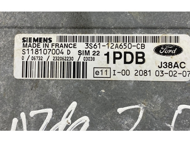 Řídící jednotka 3S6112A650CB   Mazda 2 2003