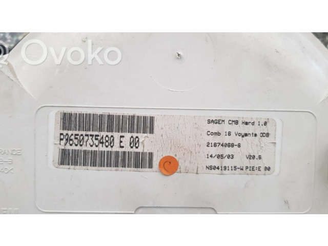 Панель приборов 9650735480   Citroen C3       