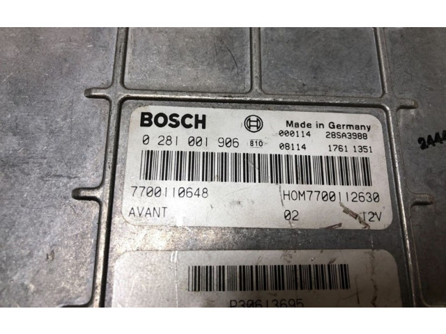 Řídící jednotka 7700110648, 0281001906   Volvo S40, V40 2000