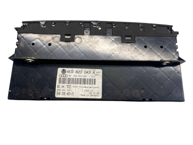 Блок управления климат-контролем 4E0820043A, 4E0910043   Audi A8 S8 D3 4E