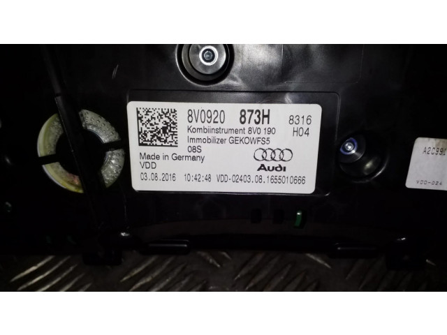 Панель приборов 8V0920873H   Audi A3 S3 8V       