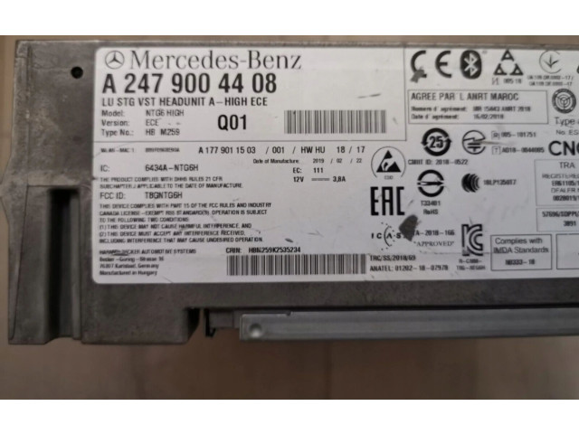 Радио/ проигрыватель CD/DVD / навигация A2479004408   Mercedes-Benz GLB x247