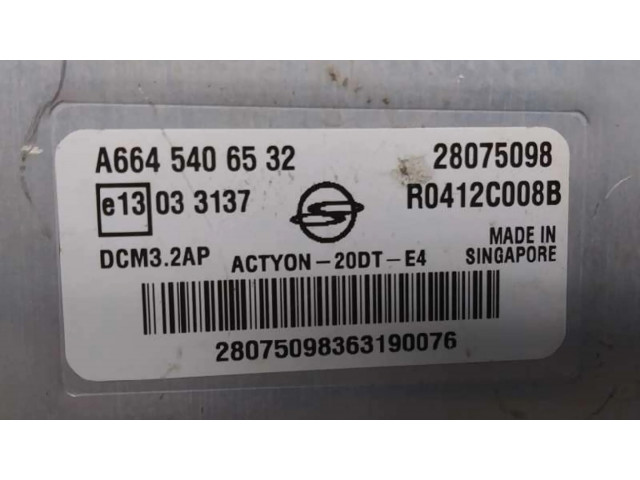 Блок управления двигателя R0412C008B, 28075098   SsangYong Actyon