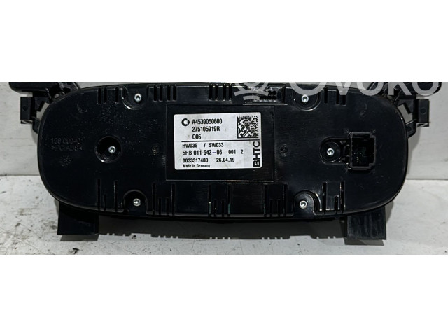 Блок управления климат-контролем 275105919R, 275105919R   Smart ForFour II W453