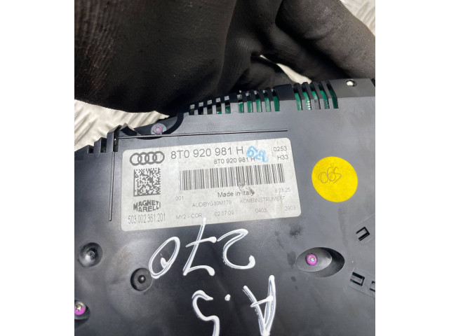 Přístrojová deska  Audi A5 8T 8F 2009 8T0920981H, 503002361201  