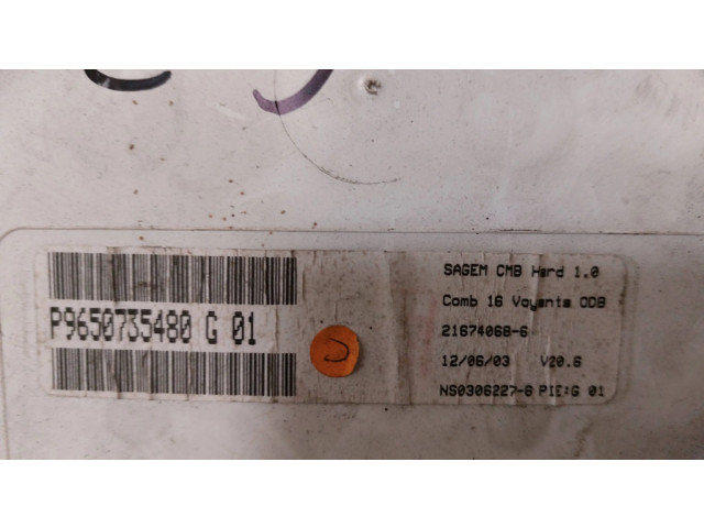 Панель приборов 9650735480, NS03062276   Citroen C3       