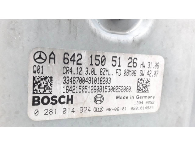 Řídící jednotka A6421505126, 0281014924   Mercedes-Benz CLS C218 AMG 2008