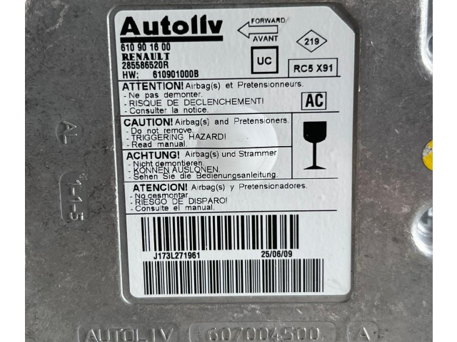 Блок подушек безопасности 610901600, 610901000B   Renault Laguna III