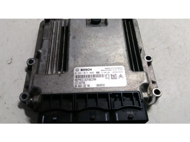 Блок управления двигателя 0281017866, 9666913780   Citroen C-Crosser