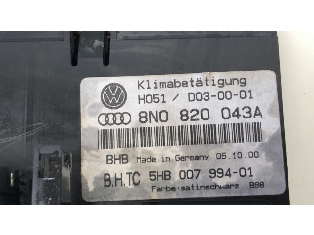 Блок управления климат-контролем 8N0820043A   Audi TT Mk1