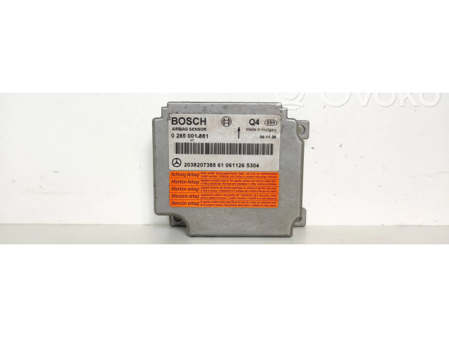 Блок подушек безопасности 2038207385, 0285001881   Mercedes-Benz C W203
