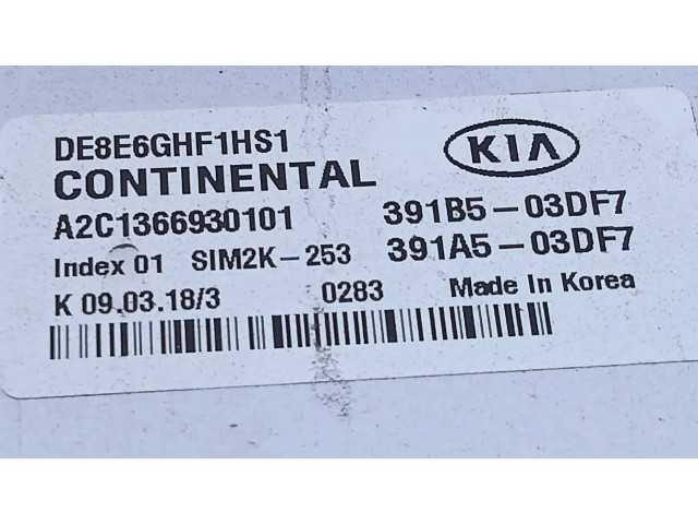 Блок управления двигателя 391B503DF7, A2C1366930101   KIA Niro