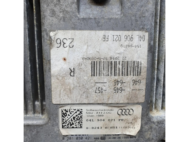 Блок управления двигателя 04L906021FE, 0281030421   Audi A6 C7