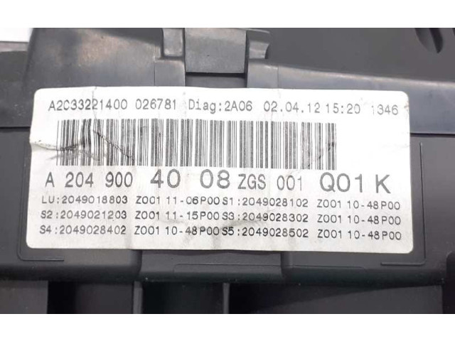 Přístrojová deska  Mercedes-Benz C W203 2007 A2049004008, A2C53435305  