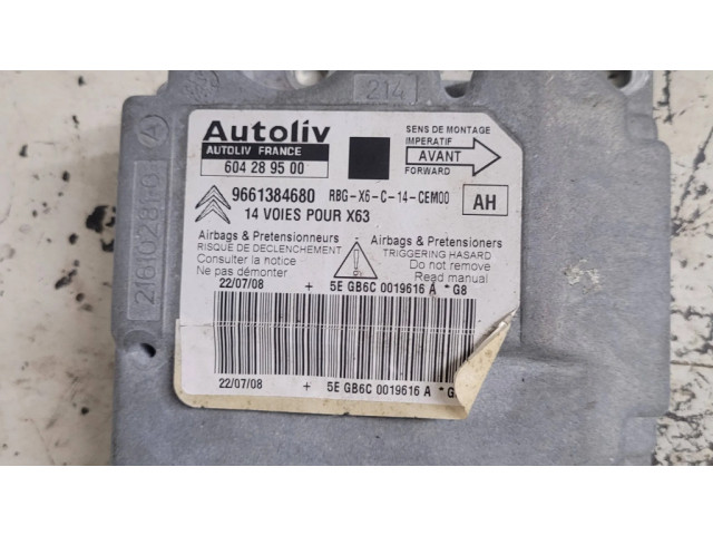 Блок подушек безопасности 9661384680, 604289500   Citroen C6