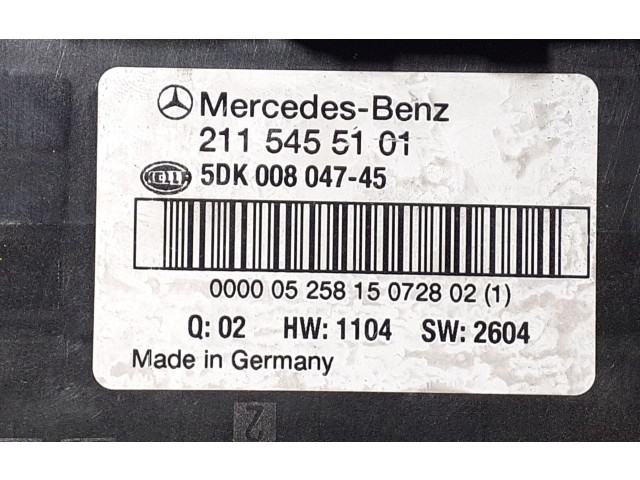Pojistková skříňka Řídící jednotka BSM 2115455101, 5DK00804745   Mrcedes-Benz E W210 2002