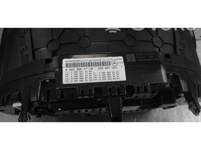 Přístrojová deska  Mercedes-Benz C W205 2015 A2059004718, A205900471880  