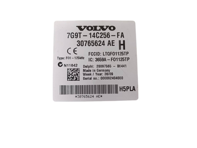   Pojistková skříňka 7G9T14C256FA, 30765624AE   Volvo S80 2009