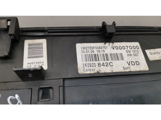 Панель приборов VWZ7Z0F3340757, 2K0920842C   Volkswagen Touran I       