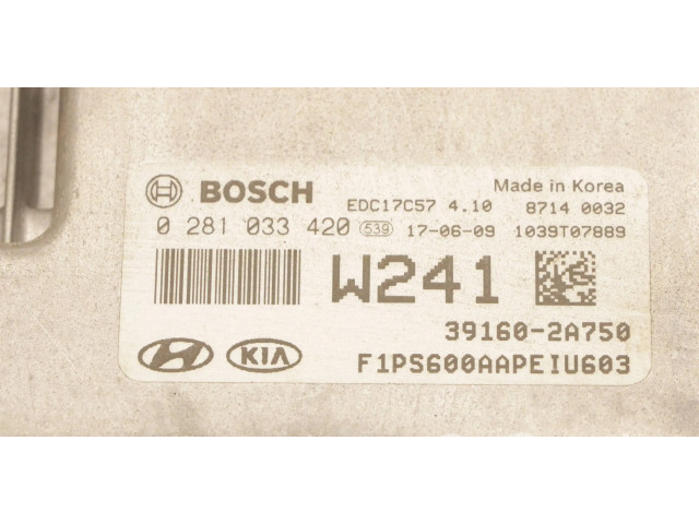 Řídící jednotka 39160-2A750, 0281033420   KIA Soul 2017