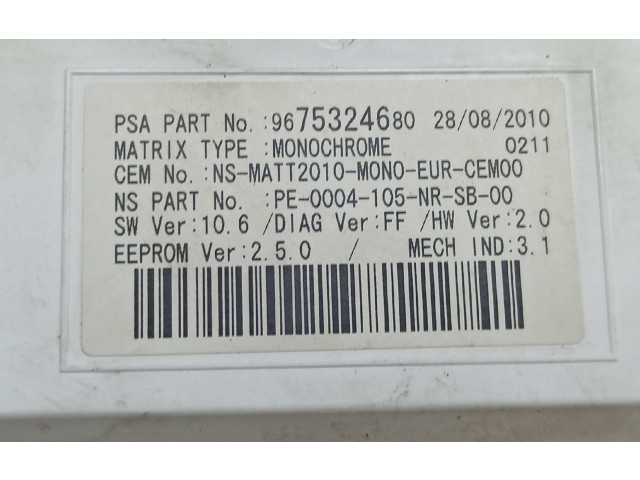 Přístrojová deska  Peugeot 508 2011 9824842180, 6103SW  