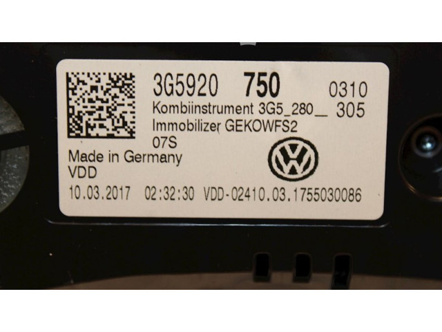 Přístrojová deska  Volkswagen Arteon 2018 3G5920750, 3G5920750  