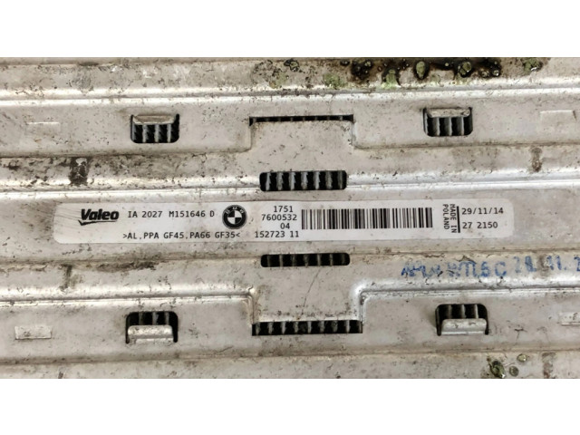 Интеркулер  7600532, 15272311   BMW 3 F30 F35 F31 3.0