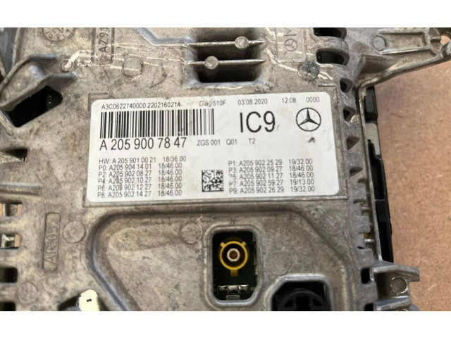 Дисплей    A2059007847, A2059020827   Mercedes-Benz C W205