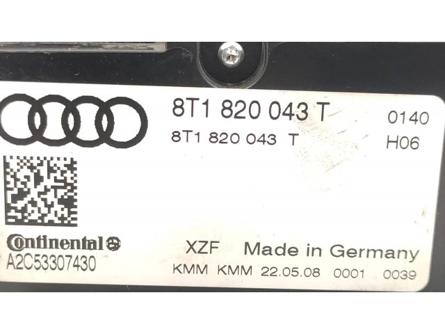 Блок управления климат-контролем 8T1820043T, 8T1820043AG   Audi A4 Allroad