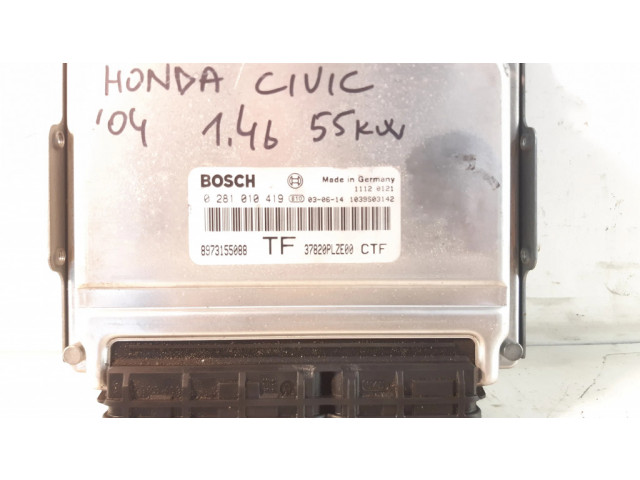 Řídící jednotka 0281010419, 8973155088   Honda Civic 2003