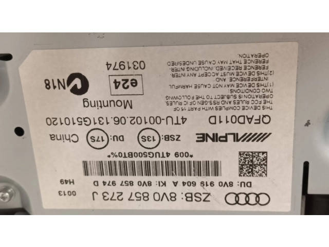 Дисплей    8V0857974D, 8V0919604A   Audi A3 S3 8V