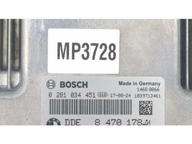 Řídící jednotka 8470178, 0281034451   BMW X6 F16 2016