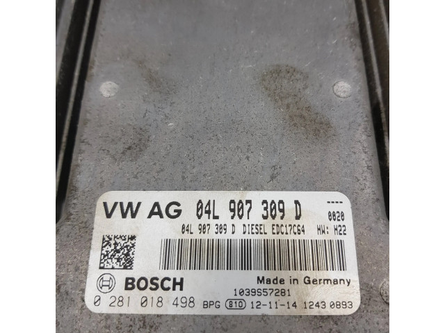 Блок управления двигателя 04L907309D, 0281018498   Audi A3 S3 8V