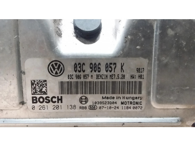 Řídící jednotka 03C906057K, 0261201138   Skoda Fabia Mk2 (5J) 2009