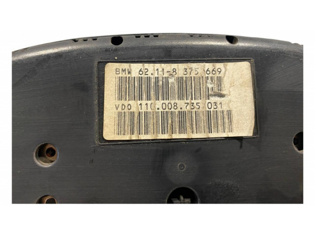 Přístrojová deska  BMW 5 E39 2001 8375669, 62118375669  
