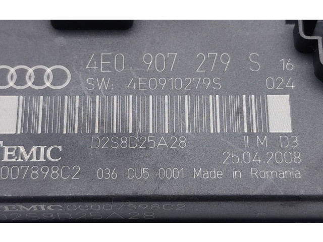 Комфортный модуль 4E0907279S, 4E0910279S    Audi A8 S8 D3 4E 2002 - 2009 года