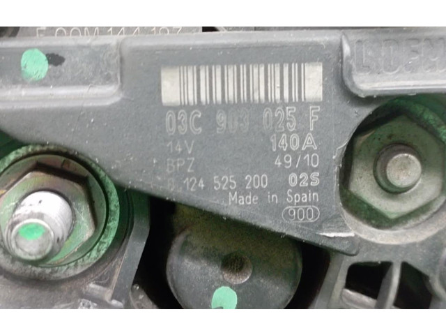 Генератор 03C903025F, 0124525200   Audi A1      