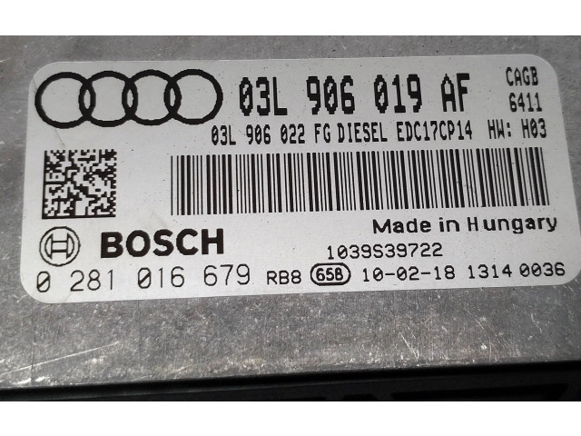 Řídící jednotka 03L906019AF, 03L906022FG   Audi A6 S6 C6 4F 2010