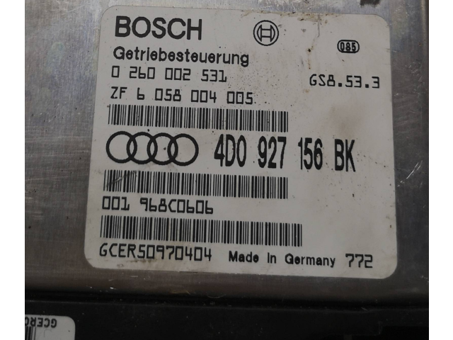 Блок управления коробкой передач 4D0927156BK, 0260002531   Audi A8 S8 D2 4D