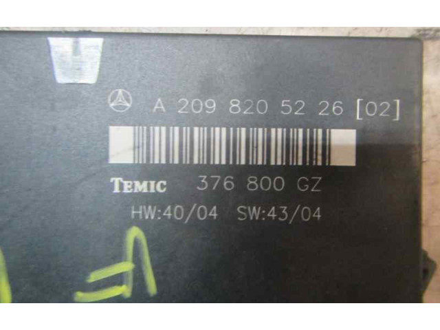 Блок управления A2098205226   Mercedes-Benz CLK A209 C209