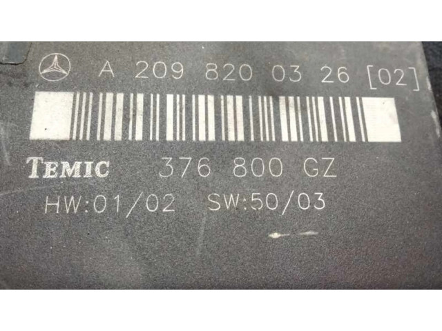 Блок комфорта A2098200326, 376800GZ   Mercedes-Benz CLK A209 C209   