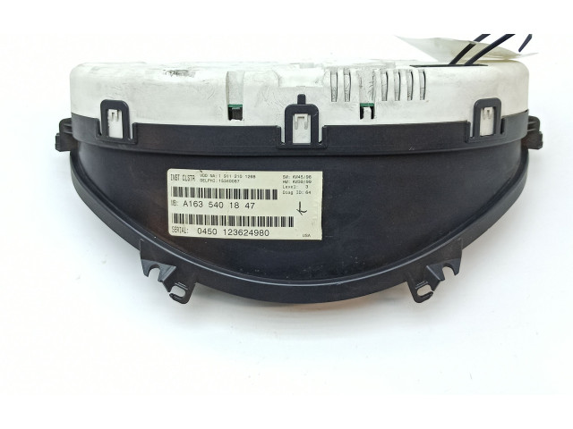 Přístrojová deska  Mercedes-Benz ML W163 2000 A1635401847, 1911210126B  