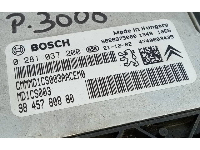 Řídící jednotka 9845780880, 0281037200   Peugeot 3008 II 2022